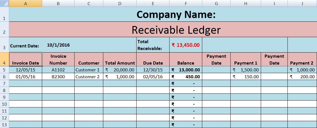 accounting templates for excel mac